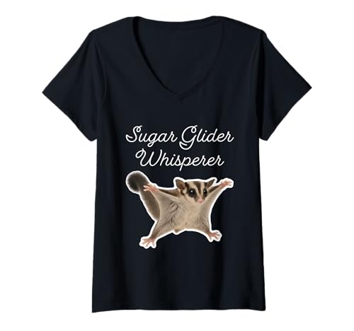Damen Sugar Glider Whisperer T-Shirt mit V-Ausschnitt von Miller Sye