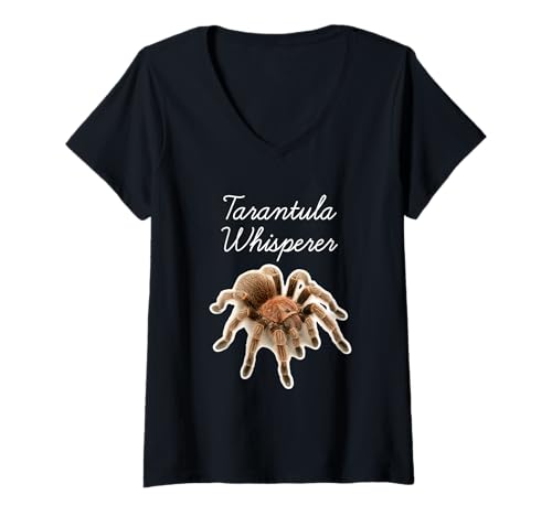 Damen Tarantula Whisperer - Chilenische Vogelspinne mit Rosenhaar T-Shirt mit V-Ausschnitt von Miller Sye