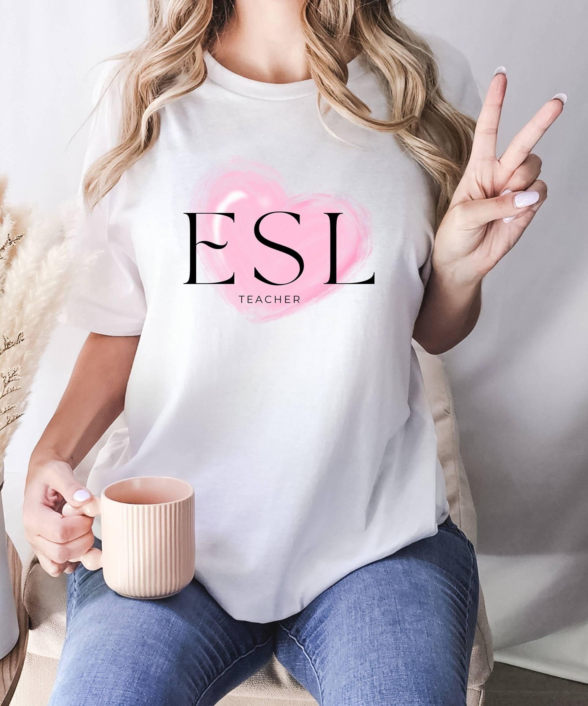 Esol Esl Multilingual Teacher Shirt Student World Languages Special Education Spanish English As A Second Gift Appreciation Bilingual Globe von MillerManufaktur