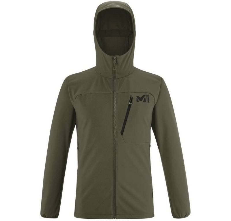 Millet Softshelljacke Magma Shield Hoodie (angenehmes Tragegefühl) khakigrün Herren von Millet