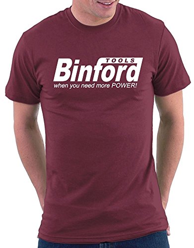 Binford Tools T-Shirt, Größe L, Bordeaux von Million Nation