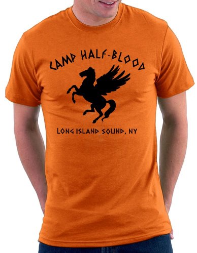 Camp Halfblood T-shirt, Größe L, Orange von Million Nation