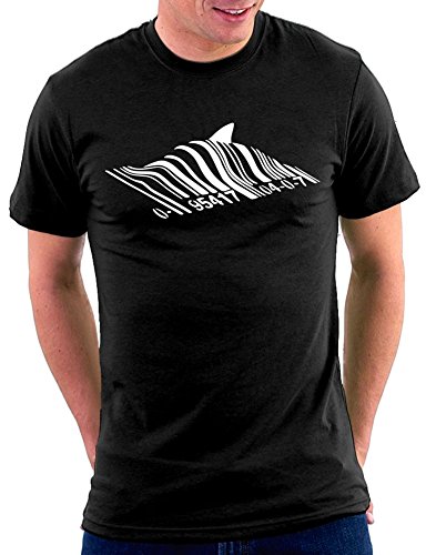 Banksy Barcode Shark T-shirt, Größe XL, Schwarz von Million Nation