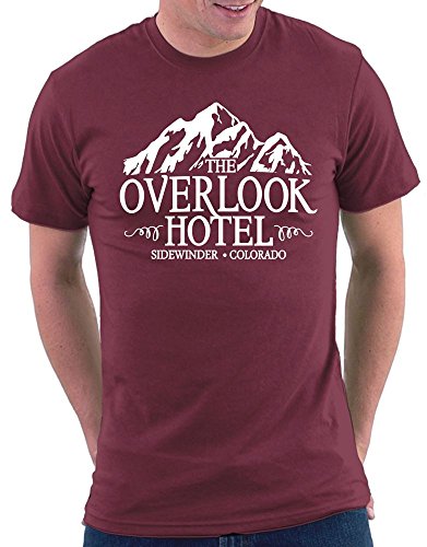 Shining Overlook Hotel T-shirt, Größe L, Bordeaux von Million Nation