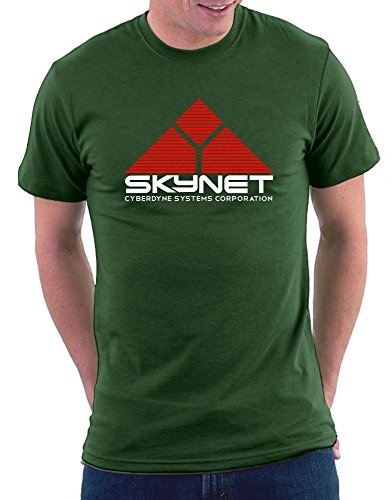 Terminator Skynet T-shirt, Größe XXL, Bottlegreen von Million Nation