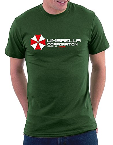 Umbrella Resident Evil T-Shirt, Größe L, Bottlegreen von Million Nation