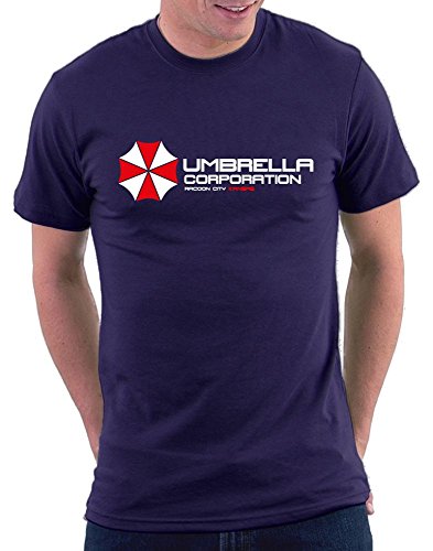 Umbrella Resident Evil T-Shirt, Größe XL, Navy von Million Nation