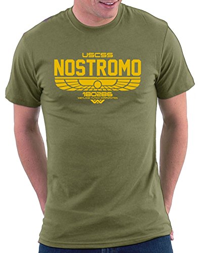 Nostromo Weyland Alien T-shirt, Größe L, Khaki von Million Nation