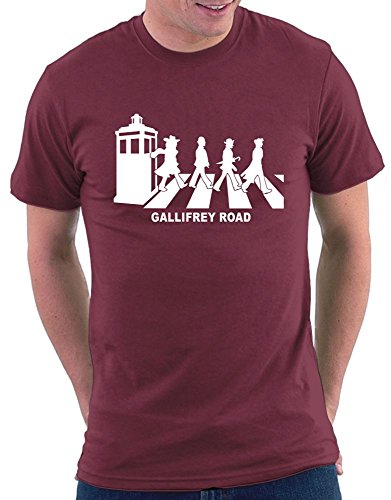 Who is yor Doctor Gallifrey Road T-Shirt, Größe XXL, Bordeaux von Million Nation