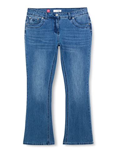 Million X Damen Victoria Flares Jeans, Stone Blue Denim, 34W / 30L von Million X