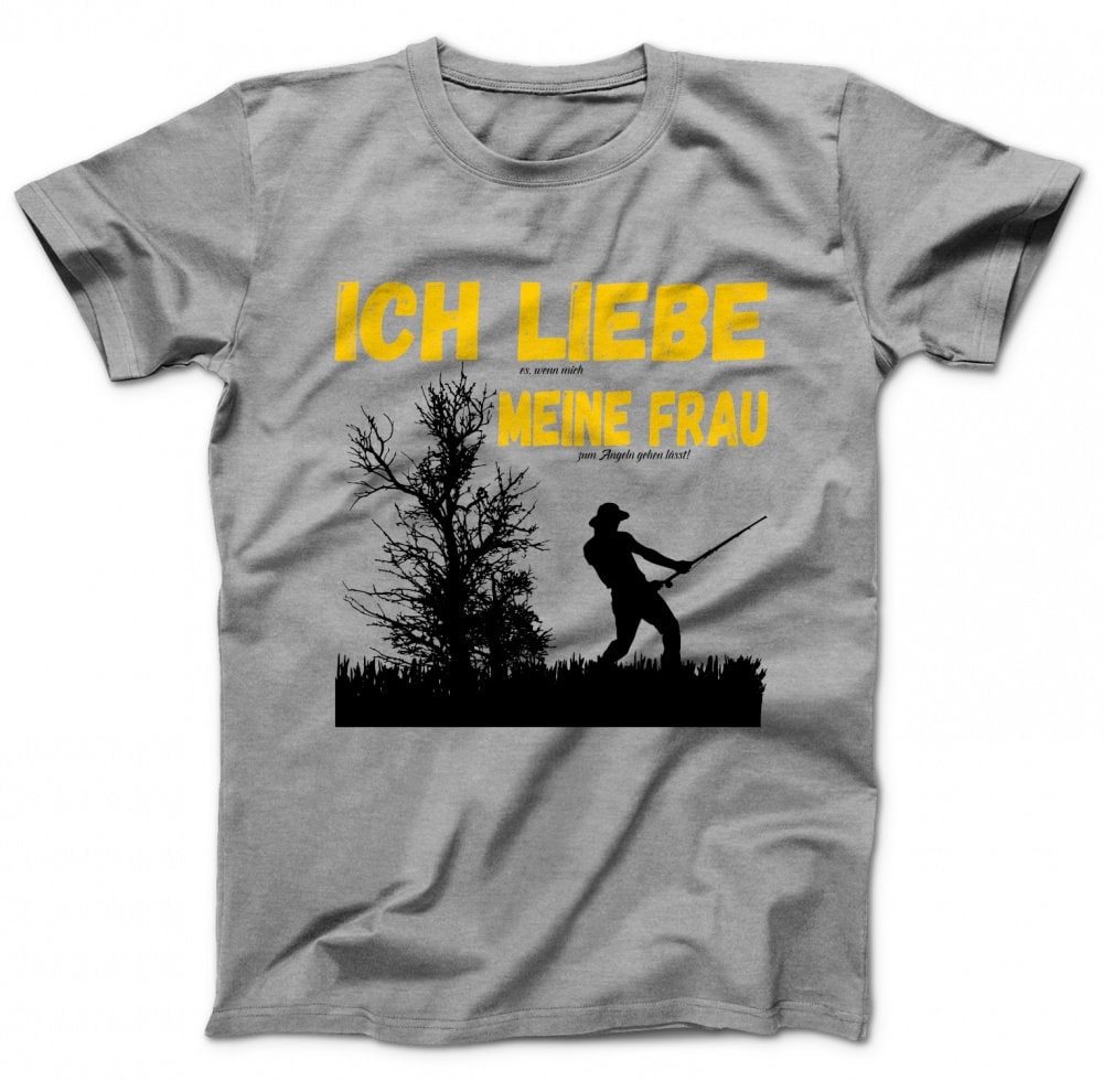 Angler Geburtstag T-Shirt Ich Liebe Es Wenn Mich Meine Frau Zum Angeln Gehen Lässt Angelsport Fisching Angel Shirt von MillionThreads