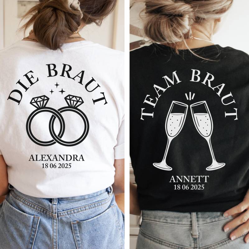 Jga Shirt Personalisiert Junggesellinnenabschied Tshirts Frauen Braut Team Shirts Party Feiern Unisex Xs - 3Xl von MillionThreads