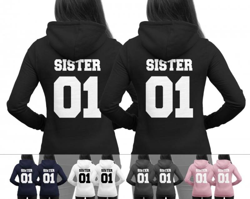 Sister Hoodies Im Set Pärchenpullis Doppelpack 2Er Set Schwestern Best Friends Pullover Couple Sister 01 von MillionThreads
