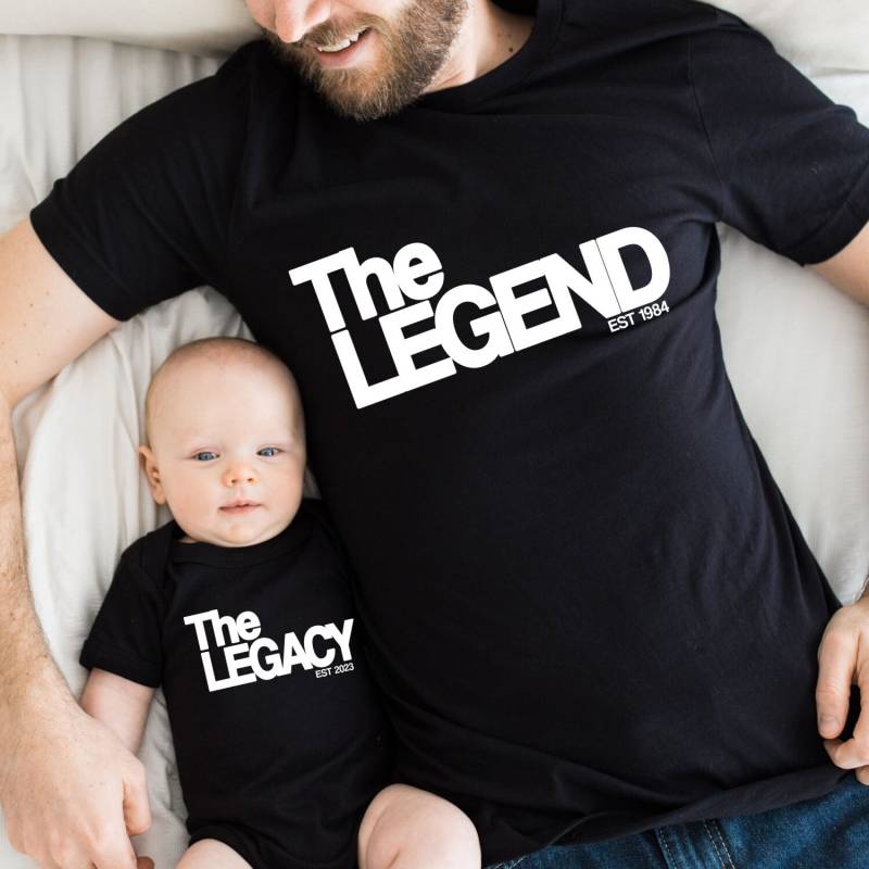 The Legend Legacy Shirt Vater Sohn Partnerlook T-Shirts Mutter Tochter Outfit Vatertag Muttertag Geschenk von MillionThreads
