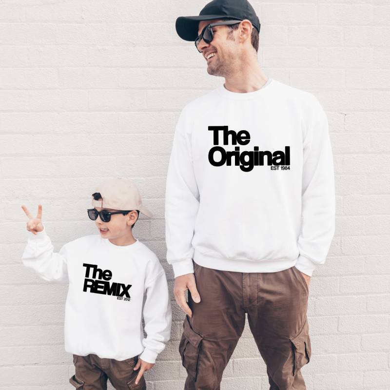 The Original Remix Sweatshirts Vater Sohn Pullover Partnerlook Mama Tochter Outfit Personalisiert Geschenk Vatertag von MillionThreads