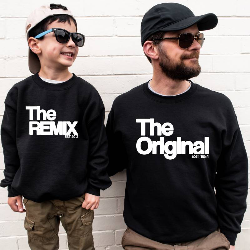 The Original Remix Sweatshirts Vater Sohn Pullover Partnerlook Mama Tochter Outfit Set Personalisiert Geschenk Vatertag von MillionThreads
