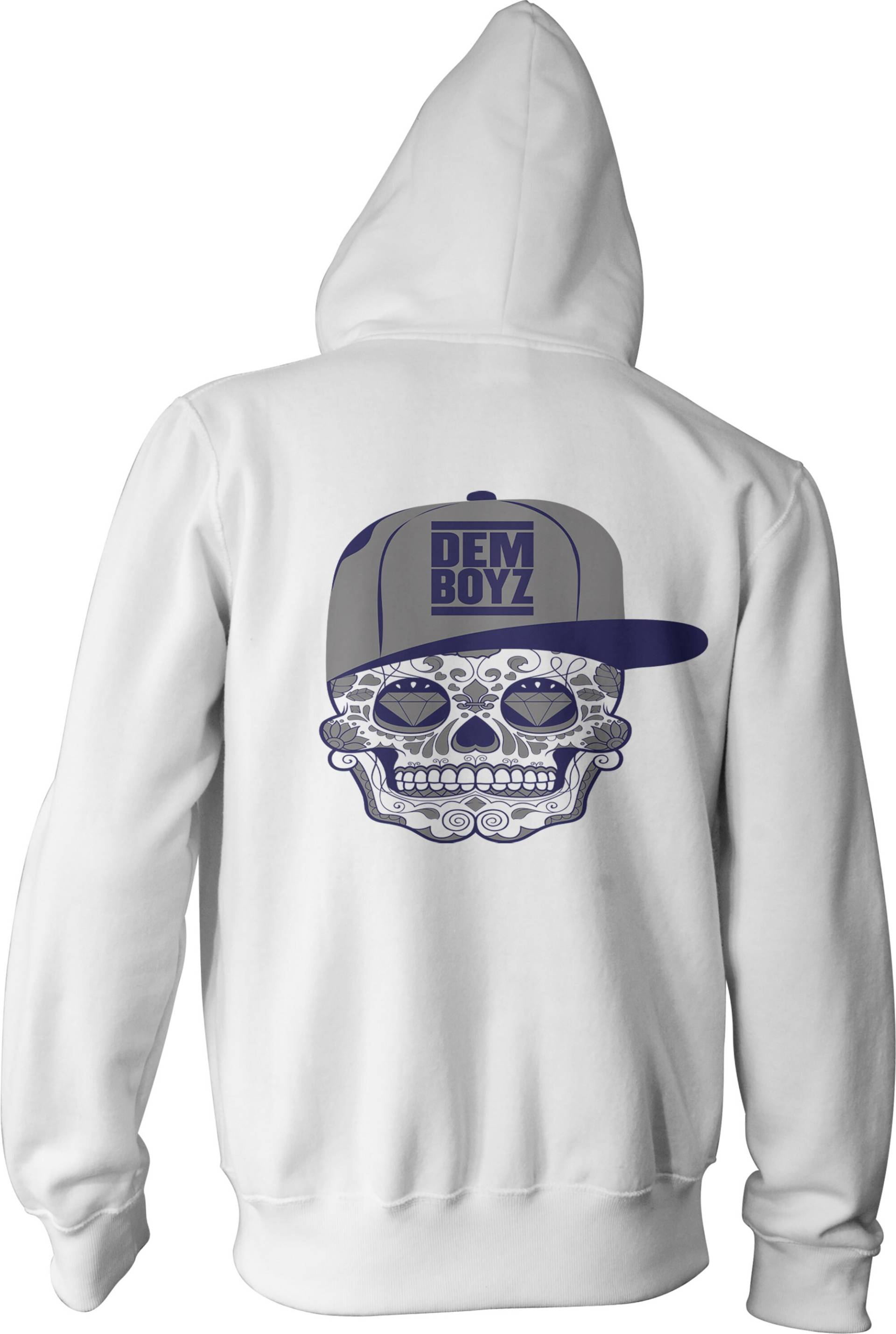 Dem Boyz Candy Skull Weiß Zip Up Kapuzenpullover | Limited Edition Dallas Edition Dem Boyz Candy Skull Weiß Zip Up Kapuzenpullover | Limited Edition Dallas Edition von MillionaireMentality