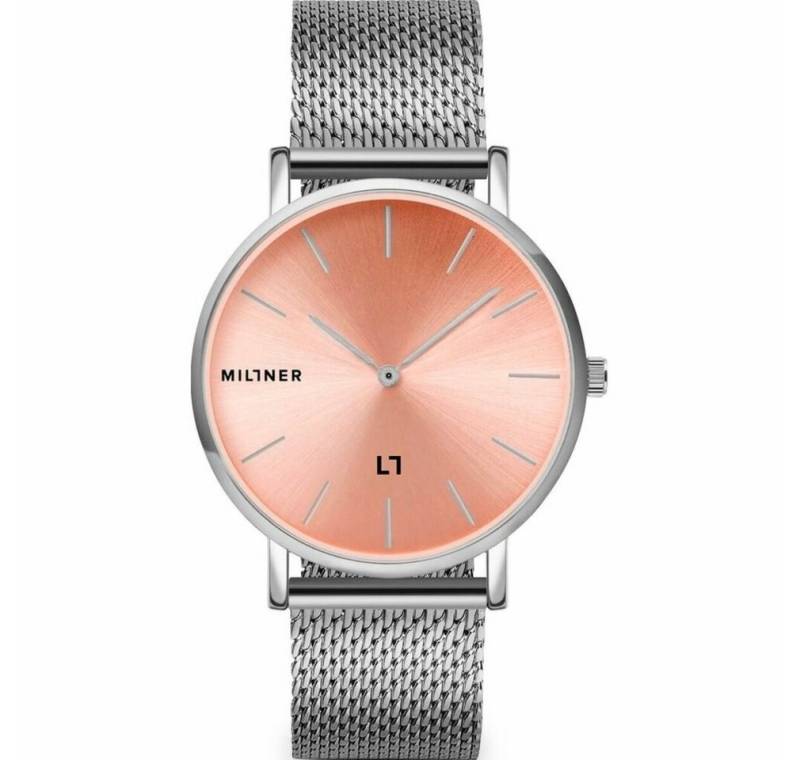 Millner Automatikuhr Mayfair S Silber Rosa 36 mm 8425402504505 von Millner
