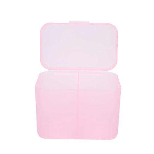 Nagellackentferner-Pad-Aufbewahrungsbehälter, 2 Gitter, Nail-Art-Aufbewahrungsbox, Nagellackentferner-Pad-Organizer, Halter, Behälter(Rosa) von Milltrip