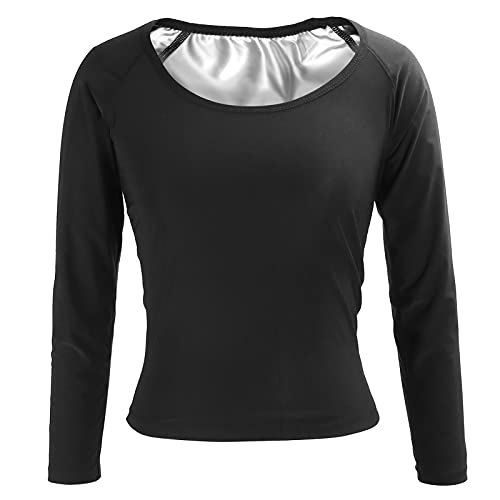 Sauna Weste, Damen Sport Slimming Sauna Shirt Polyurethan Sweat Enhancing Slimming Body Shapewear für Damen Sweat Tank Top Shaper(S/M) von Milltrip