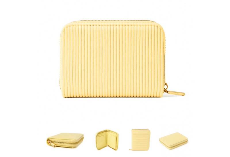 MillyMilk Geldbörse Kord Geldbeutel FONDO Damen – Mini Portemonnaie Stoff Pastell klein, Formstabil & kompakt – kein labberiges Säckchen! von MillyMilk