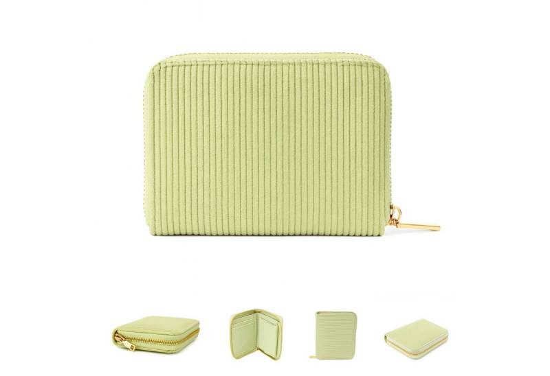 MillyMilk Geldbörse Kord Geldbeutel FONDO Damen – Mini Portemonnaie Stoff Pastell klein, Formstabil & kompakt – kein labberiges Säckchen! von MillyMilk