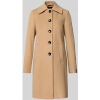 Milo Coats Kurzmantel aus Lanawolle-Mix mit Umlegekragen Modell 'ISA' in Camel, Größe 38 von Milo Coats