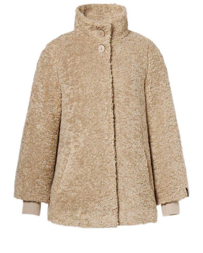 Milo Winterjacke (Plüschjacke) Olivia mit Stehkragen sandbraun Damen von Milo
