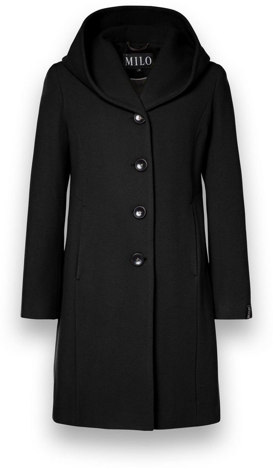 Milo Wintermantel Bella (Wollmischung, mit Kapuze) schwarz Damen von Milo