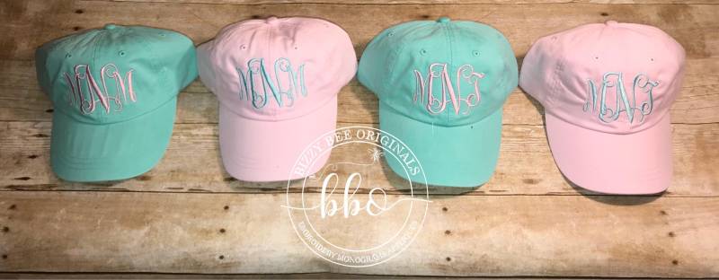Bestickte Monogrammierte Pigmentgefärbte Personalisierte Baseballmütze von MiloNBee