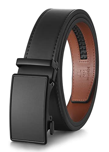 MILORDE Herren Ratsche Kleid Gürtel, Basic Black-M807, 105 cm/120 cm Taille von Milorde