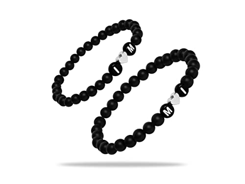 Milosa Partnerarmbänder | Partnerarmband 2er Set 'ISLAND' aus Natursteinperlen mit Herzperle | Partner Geschenke Armbänder 2 Stück Milosa Partnerarmbänder | Partnerarmband 2er Set 'ISLAND' aus Natursteinperlen mit Herzperle | Partner Geschenke Armbänder 2 Stück von Milosa
