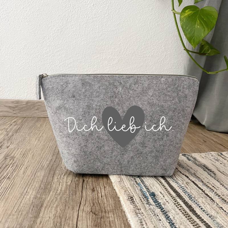 Kosmetiktasche Dich Lieb Ich von Miloveby