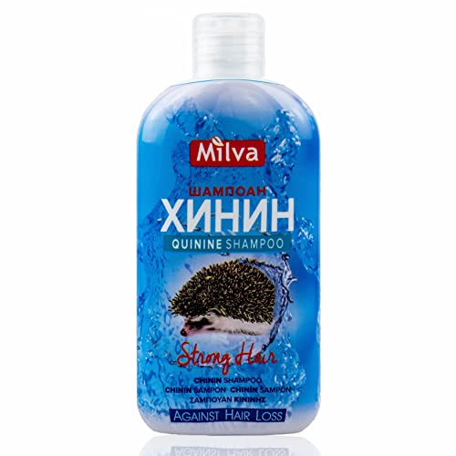Milva Chinin Shampoo gegen Haarausfall | Haarshampoo mit Chinine, Haarpflege für mehr-Haare auf dem Kopf | für Haarwachstum, Haarausfall-Shampoo für Männer und Frauen, Haarwuchsmittel | 200 ML von Milva