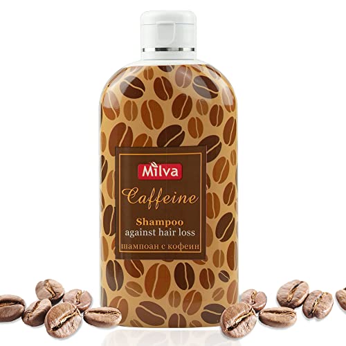 Milva Koffein-Shampoo gegen Haarausfall stimuliert Haarwachstum für Frauen – 200ml Haarverdichtungs-Shampoo Männer – Haarwachstumskur – Haarverdichtungs-Formel für dünner werdendes Haar – sulfatfrei von Milva