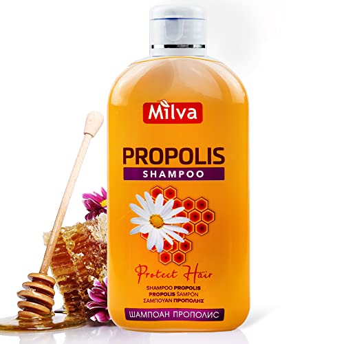 Milva Propolis Shampoo mit Honig I Bienenhonig Frauen-Haarshampoo für starkes Haar, bei juckender & gereizter Kopfhaut, stärkt regeneriert & schützt Haare & Kopfhaut, Honey Tiefenpflege | 200 ml von Milva