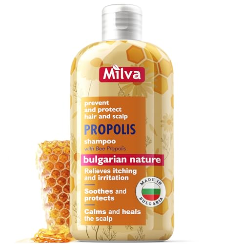 Milva Propolis Shampoo mit Honig I Bienenhonig Frauen-Haarshampoo für starkes Haar, bei juckender & gereizter Kopfhaut, stärkt regeneriert & schützt Haare & Kopfhaut, Honey Tiefenpflege | 200 ml von Milva