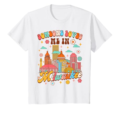 Kinder Hergestellt in Milwaukee Babyparty Jemand liebt Mich in Milwaukee T-Shirt von Milwaukee Baby Shower Someone Loves Me