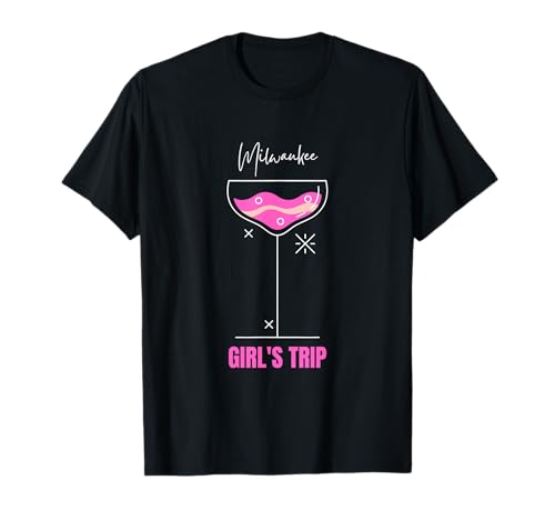 Stranddrink für Mädchen Milwaukee Wisconsin T-Shirt Stranddrink für Mädchen Milwaukee Wisconsin T-Shirt von Milwaukee Girls Trip Vacation Outfit