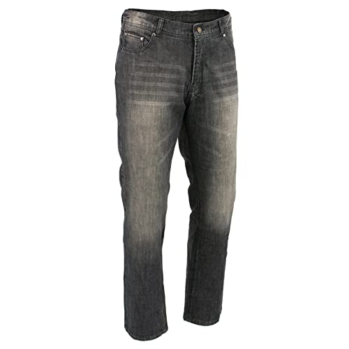 Milwaukee Leather Herren Mdm5000-black-32 Denim Jeans verstärkt mit Aramid, schwarz, 32 von Milwaukee Leather