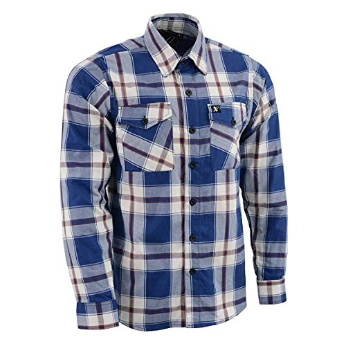 Milwaukee Leather Herren Men's Blu/Wht/MRN Long Sleeve Flannel MNG11645 Langarm Flanell, L Milwaukee Leather Herren Men's Blu/Wht/MRN Long Sleeve Flannel MNG11645 Langarm Flanell, L von Milwaukee Leather