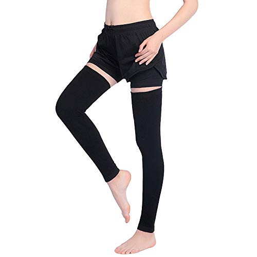 Milya Damen Lange Winter Kaschmir Beinwärmer Stulpen Overknee Gestrickte Strümpfe Legwarmers Beinstulpen Kniestrümpfe (Schwarz) von MilyaDE