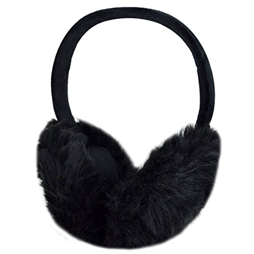 Milya Mode Winter Unisex Ohrenschützer Ohrenwärmer Skalierbar für Erwachsene Kinder, Schwarz, ca. 13 x 12 x 16 cm ( L x B x H ) von MilyaDE