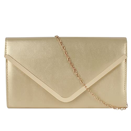 MilyaDE Damen Glitzer Clutch Strass Abendtasche, Braut Handtasche Hochzeit Party Unterarmtasche Umhängetasche Schultertasche mit Schulterkette von MilyaDE