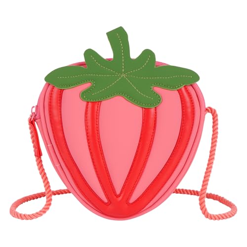 MilyaDE Mädchen PU Leder Umhängetasche Erdbeere-Förmig Prinzessin Mini Taschen Kinder Cross Body Handtasche Schultertasche, Rosa MilyaDE Mädchen PU Leder Umhängetasche Erdbeere-Förmig Prinzessin Mini Taschen Kinder Cross Body Handtasche Schultertasche, Rosa von MilyaDE