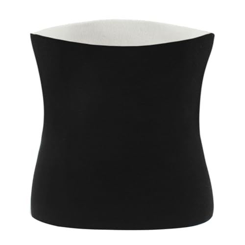 MilyaDE Winter Imitat Kaschmir Samt Nierenwärmer Rückenwärmer Hüftwärmer Damen Herren Senioren Taillenwärmer Bauchschutz Magenpflege Elastisch Taille Unterstützung, Schwarz XXL von MilyaDE