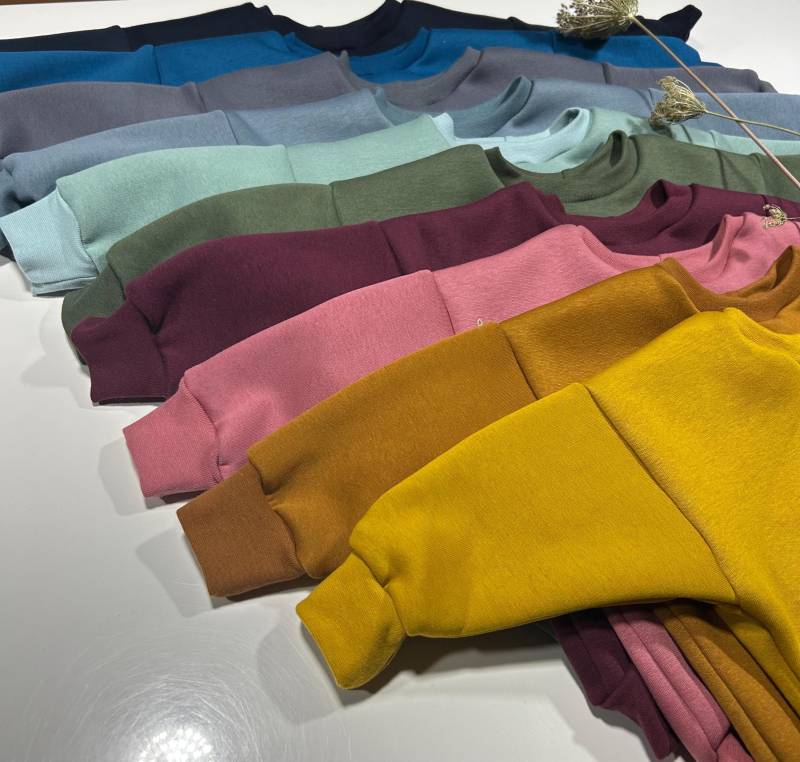 Warmes Handgemachtes Sweatshirt, Pullover, Langarmshirt Für Kinder Und Babys Aus Wintersweat Im Perfekt Herbst Winter Frühling Ab Gr. 50 von MimaLilu