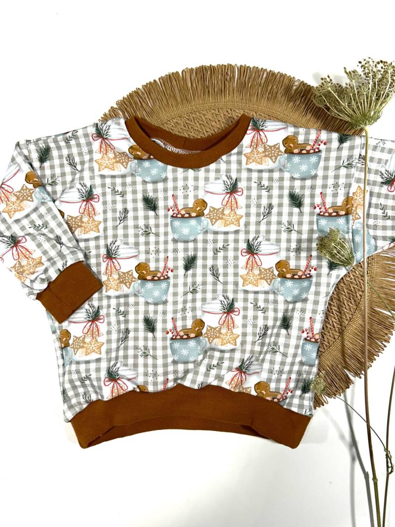 Weihnachtspullover Weihnachtsshirt Lebkuchen Gr.50/56-98/104 von MimaLilu