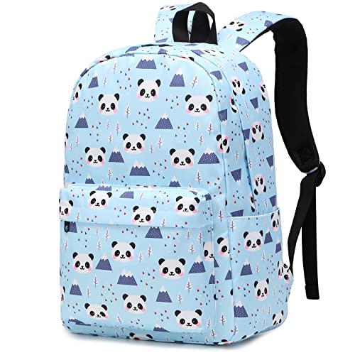 Mimfutu Panda Schulrucksack Mädchen Rucksack Schule Kinder Schultasche Teenager Laptop Rucksack Damen (Blau) von Mimfutu