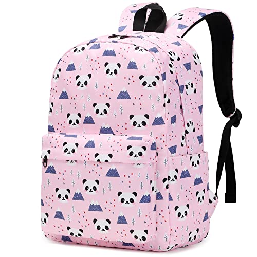 Mimfutu Panda Schulrucksack Mädchen Rucksack Schule Kinder Schultasche Teenager Laptop Rucksack Damen (Rosa) von Mimfutu